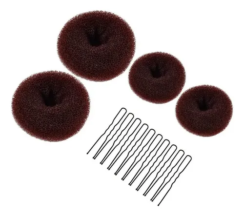Hacedor De Moño Morgles 4pcs Con 10 Horquillas Negras