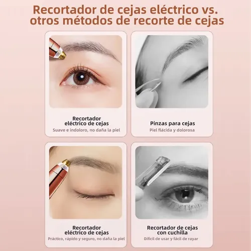 D 2pcs Recargable Depiladora De Cejas Eléctrica De Precisión