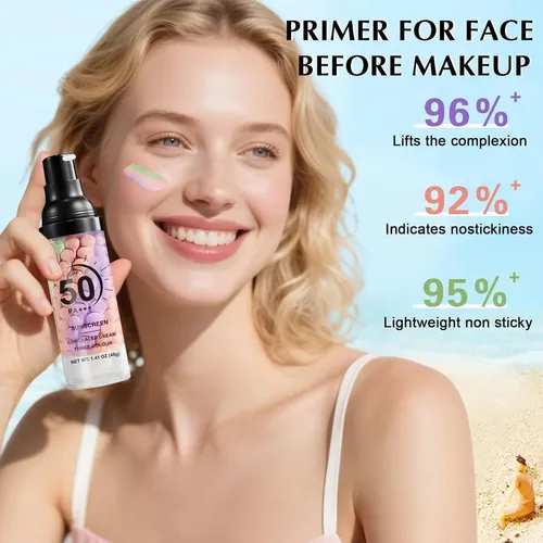 Primer Facial 3 En 1 Con Spf 50 Pa+++ Y Corrector De Color