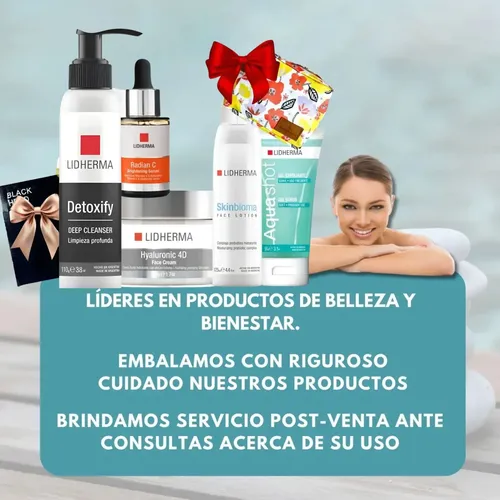Rutina Skincare Facial Lidherma Completa Hialuronico Vitamin