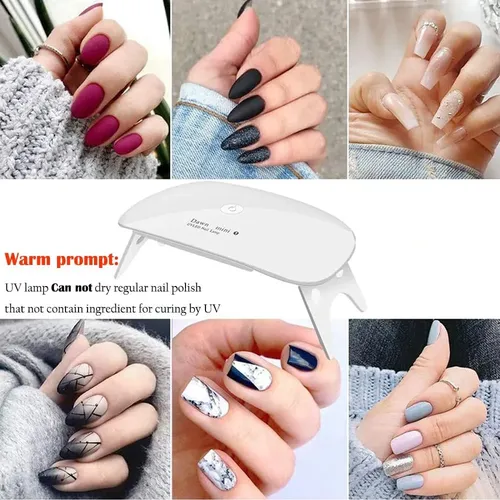 Lámpara Uv Led Para Uñas Portátil 6w Blanca