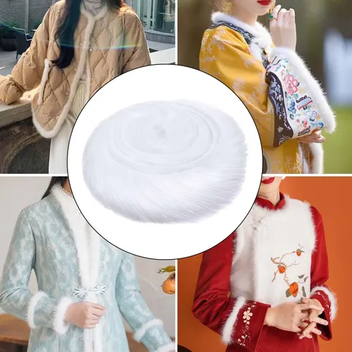 Cinta Ancha De Piel Sintética Para Decoración De Blanco