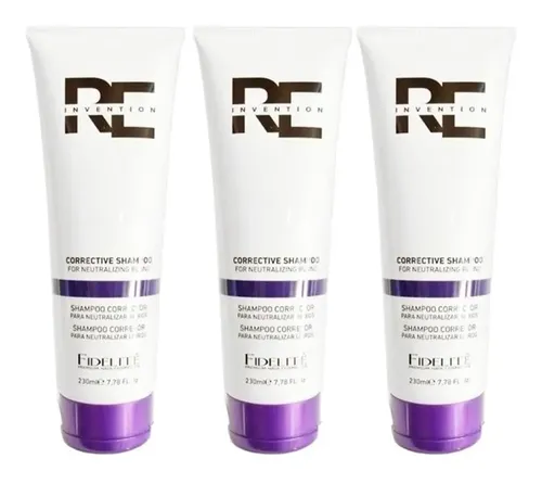 Kit Shampoo Matizador Neutralizador Rubios Fidelite 230gr X3