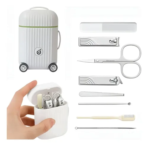 Set De Manicuria Cherimoya 8 Piezas Viajero Acero Inoxidable