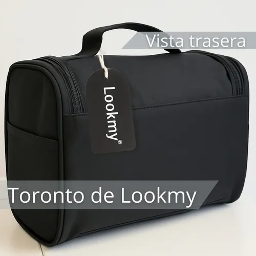 Neceser De Colgar Con Percha Negro Lookmy | Organizador De Cosméticos Y Maquillaje Para Viaje |