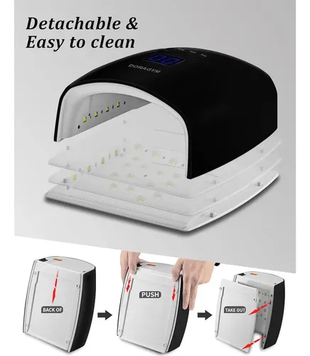 Lámpara De Uñas Led Uv Doragym 66w Inalámbrica Recargable
