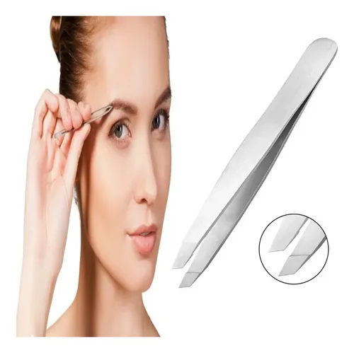Pinza Profesional X2 Depilación De Cejas Con Punta Recta
