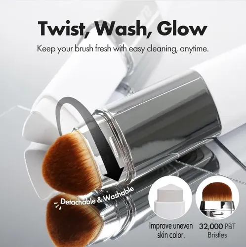 Base Facial Iluminadora Coreana Elroel Blanc Cover, 2 Unidad