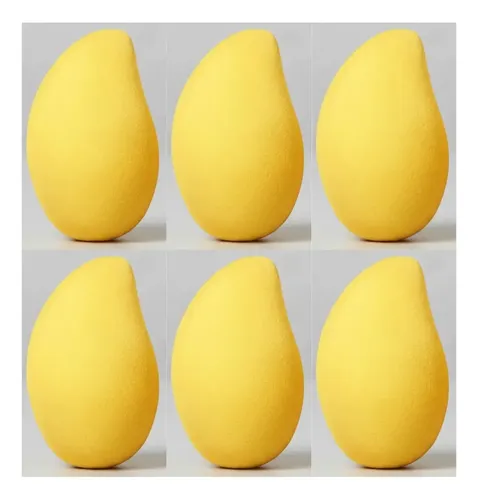 Esponja De Maquillaje De 6 Piezas Con Punta Redondeada Bluvi