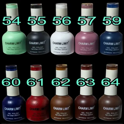 12 Esmaltes Semipermanentes Charm Limit 10 Mililitros Aproba