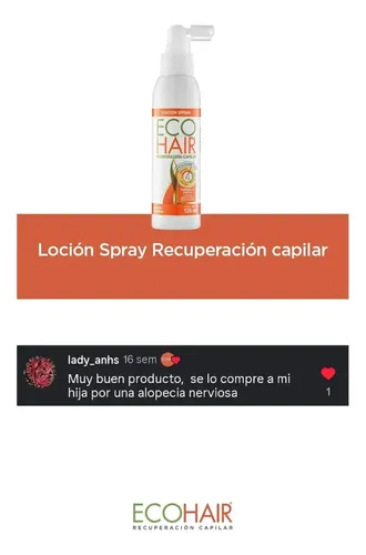 Loción EcoHair Crecimiento Cabello Anticaida 125 Ml