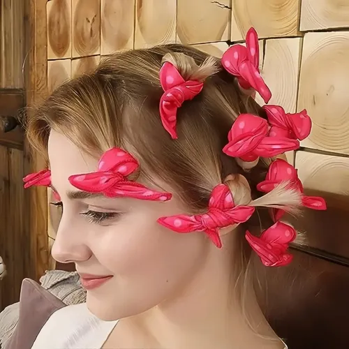 Rulos Para Cabello Sin Calor Pack 20 Piezas Rosa
