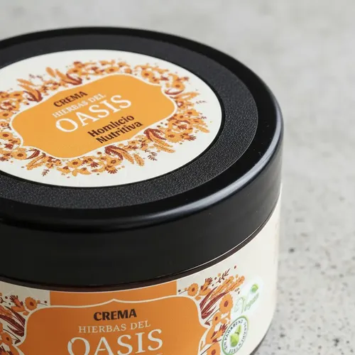 Crema con Caléndula, Aloe Vera Y Alfalfa Hierbas del Oasis Humecto Nutritiva x 250gr Vegan Sin Parabenos