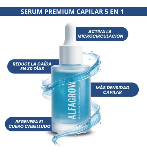 Sérum Avanzado Anticaída Y Crecimiento Capilar Alfagrow 30ml