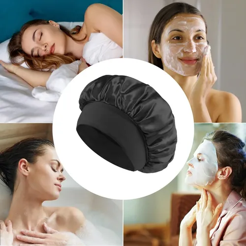 Gorro De Dormir Rizado Especial De Banda Ancha Para Cabello