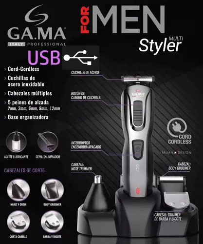Depiladora Corporal Brands Bodygroom Multifunción Hombre Recargable USB