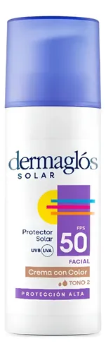 Protector Solar Dermaglós Fps 50 Con Color Tono Medio 50 g