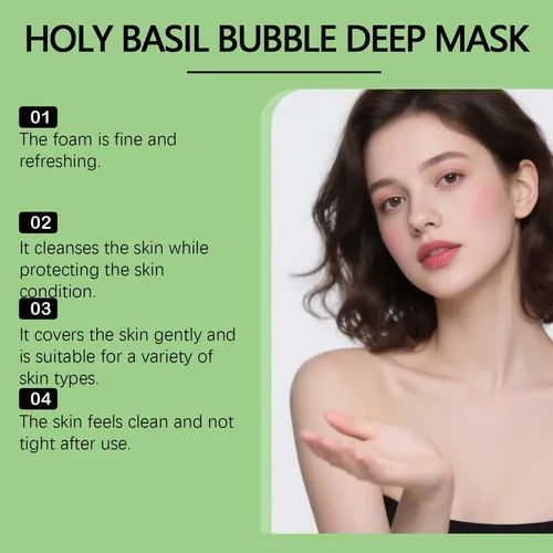 Mascarilla Facial Burbuja Holy Basil 90g Todo Tipo De Piel