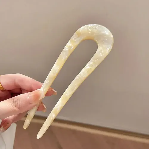 Accesorio De Pelo Acrílico En Forma De Horquilla En Forma De