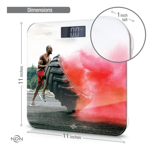 Báscula De Baño Digital Ndn Line Con Pantalla Grande