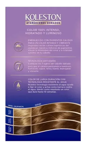 Kit De Tintura Permanente Koleston No. 63 Rubio Oscuro Dorado Ocaso Wella