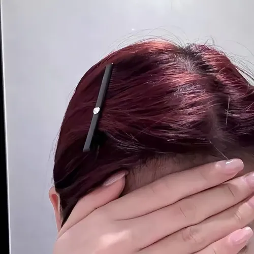 Pinza De Pelo Negra Con Diamantes De Imitación Para Mujer, P