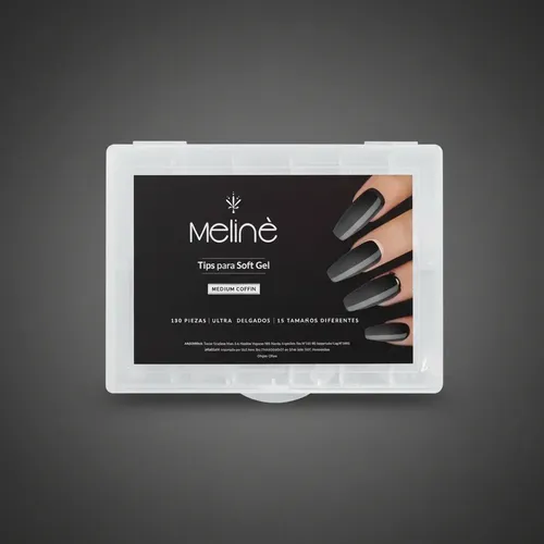 Tips Meline Para Soft Gel Medium Coffin Manicuria