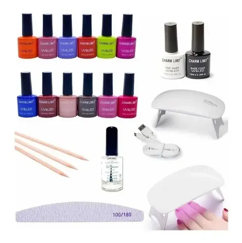 Kit Inicial X14u Esmalte Semipermanente Cabina Led/uv