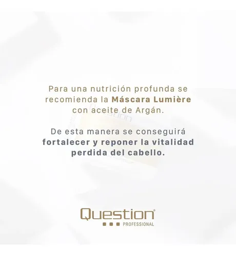 Question Spray Lumiere Shock Regenerador Tratamiento 210ml
