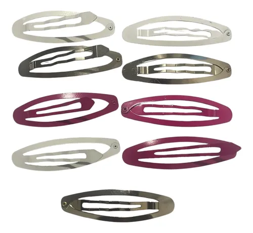 Hebilla Tic Tac 7cm Por 100 Unidades Para Pelo/ Diseño Bijou