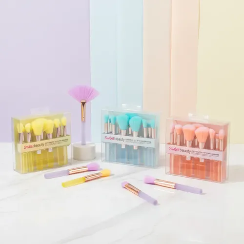 Set 10 Mini Brochas Sweet Beauty Para Maquillaje De Rostro