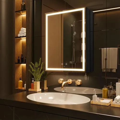 Botiquín De Baño Con Iluminación Led Y Espejo Regulable