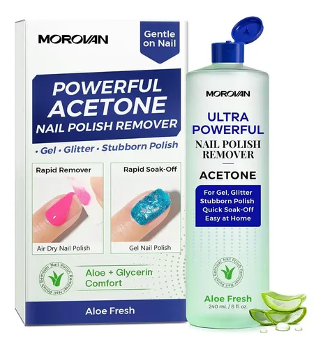 Removedor De Uñas Morovan Acetona Aloe 235 Ml