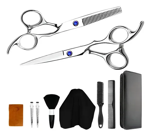 Set Tijeras Profesionales Para Cortar Y Entresacar Cabello