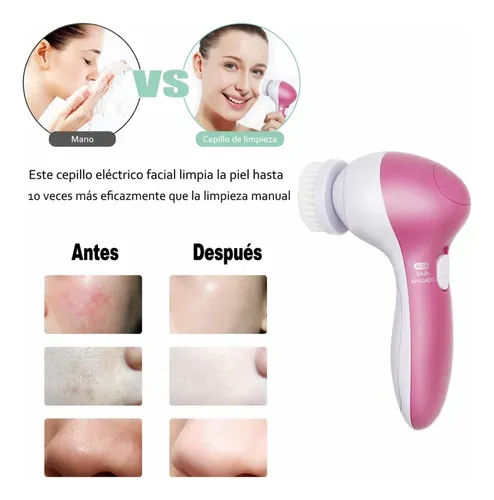 Cepillo Exfoliante Facial Masajeador Limpieza 5 En 1 A Pilas