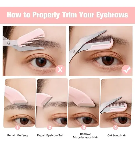 Set De 6 Piezas Tijeras Y Recortadores De Cejas Jawfait