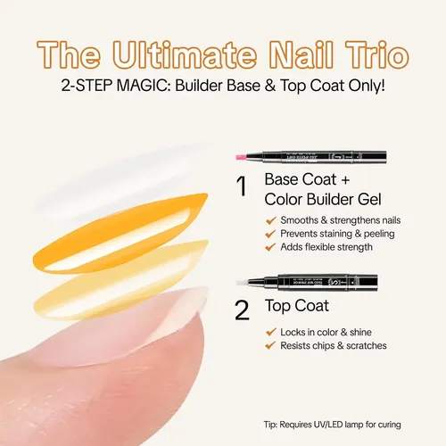 Set 6 Esmaltes Gel Fluo Con Stickers Y Top Coat Rápido