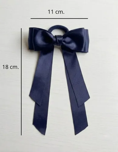 Kit Moños Escolares Colitas Azul Marino