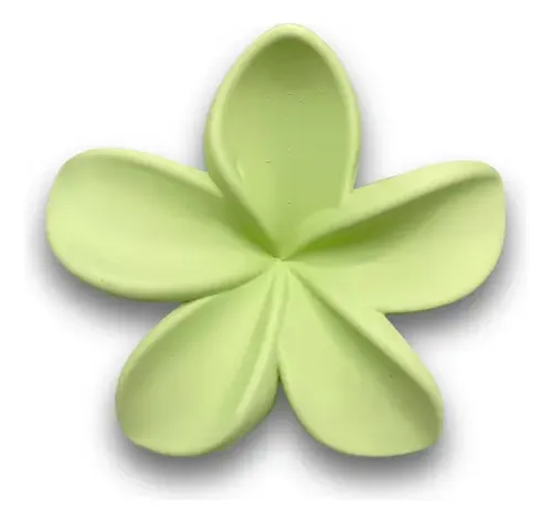 Set Pack Broches Hebillas De Pelo Flor Hawai Mate Claro X4 Amarillo/verde/turquesa/violeta