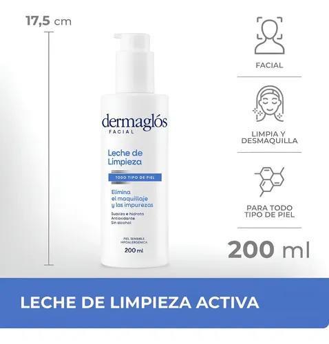 Dermaglos Leche De Limpieza Activa 200ml