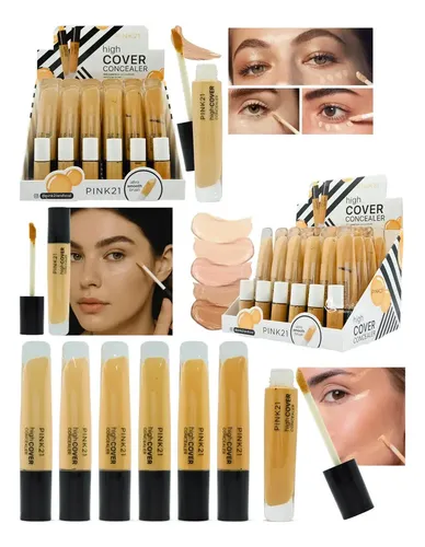 Corrector Líquido Pink21 High Cover Concealer Alta Cobertura Tono 10mL