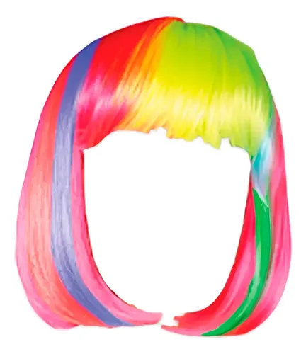 Peluca Lacio Corta Multicolor