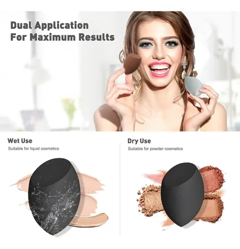Bezox Esponja De Maquillaje Con Estuche Silicona Sin Látex