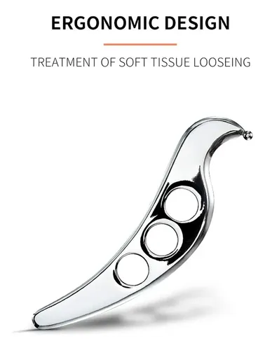 # Ruihai Gua Sha Acero Inox Masaje 19cm Facial Plata