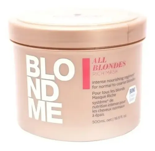 Schwarzkopf Blondme Mascara Reparadora Cabellos Rubios 500ml