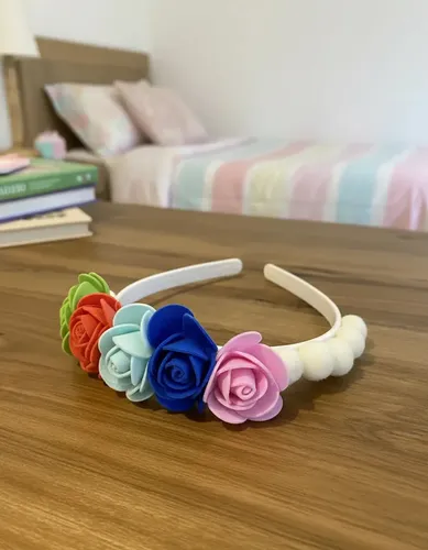 Amawa Vinchas, Colitas Y Hebillas C/ Pompones Pelo Niña Color 335