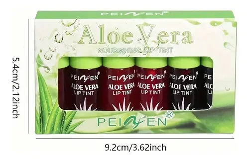 6piece Aloe Vera Lip Gloss Set, Moisturizing Liquid Lipstick