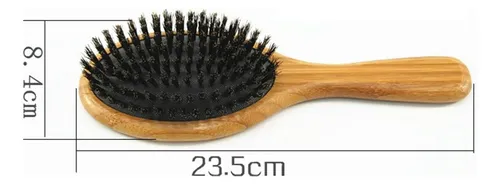 Desenredo Antiestático De Madera Con Cerdas De Jabalí -fs, 2