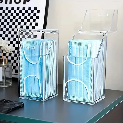 Caja Organizadora De Máscaras Transparente 1 Pieza C
