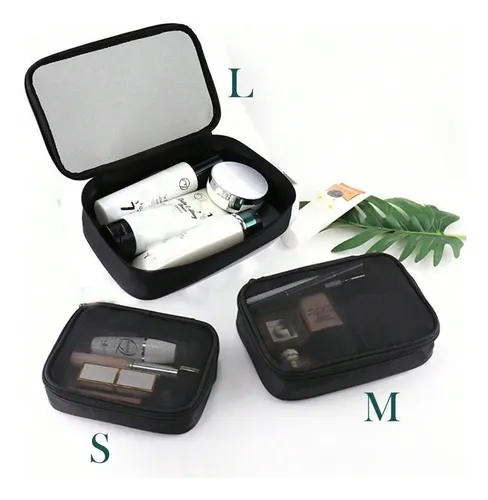 Bolsa De Maquillaje De Viaje De Gran Capacidad De Malla De N Clear L Transparent Top